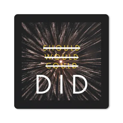 Produktbild von MuchoWow® Mauspad Mousepad Sollte, würde, könnte, hat' - Zitate - Sprichwörter 30x30 cm - Mousepads - Maus Mat - Pad - Mausunterlage - Gaming