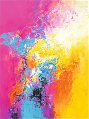 Produktbild von Glasbild Colorful Abstract Painting GLA2839 60x80 cm