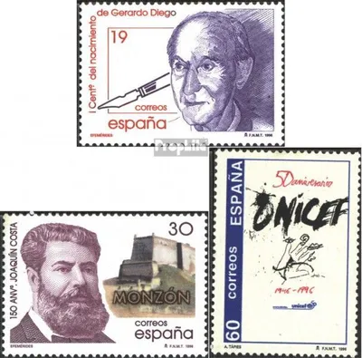 Produktbild von Briefmarken Spanien 1996 Mi 3292-3294 (kompl.Ausg.) postfrisch Jahrestage