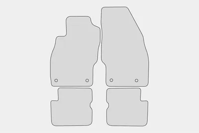 Produktbild von Exclusive-line Design Fußmatten passend für Opel Corsa D Bj. 2006-10/2014, Naht:Silber