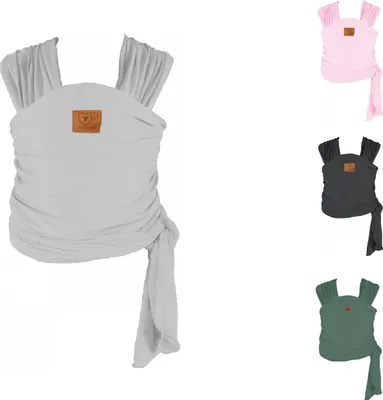 Immagine prodotto di Marsupio Cherish, fascia porta bebè, marsupio, misura universale, da 3 mesi, grigio