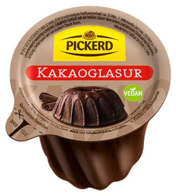 Produktbild von Pickerd Kakaoglasur im Gugelhupf Förmchen Kuchenglasur 150g 5er Pack