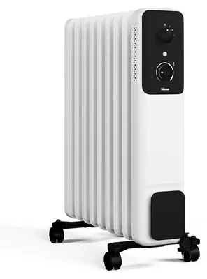 Image de Tristar KA-5379, Radiateur électrique à huile, Huile, 1,45 m, D'intérieur, Au sol, Noir, Blanc