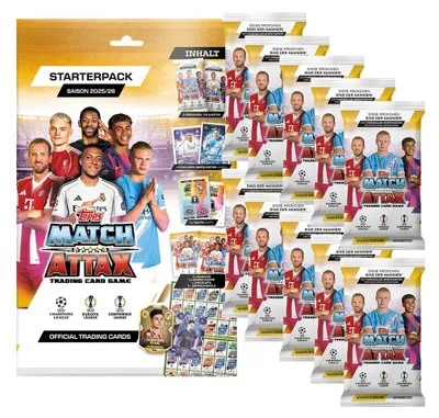 Produktbild von Topps - Match Attax Champions League 2025/26 - Trading Cards - 1 Starter + 10 Booster