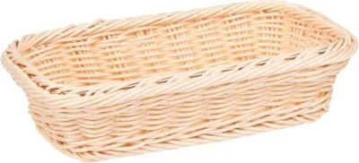 Produktbild von APS 40226 GN 1/4 Korb GN-LINE, Polypropylen, Edelstahldraht im Rand, 26,5 x 16,2 cm, Höhe 6,5 cm, hellbeige
