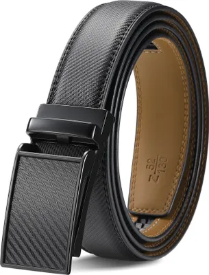 Obrázok produktu pre Nelbons Pánske opasok, kožené automatické západka opasok pre mužov šaty 30mm 1 1/8", veľkosť prispôsobené