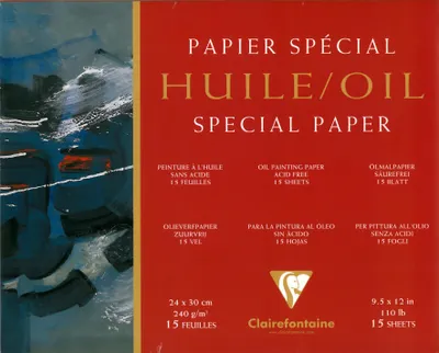 Obrázek produktu pro Clairefontaine 3329680964929, Sešit s uměleckým papírem, 240 g/m², 15 listy