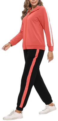 Image de Ensemble de survêtement pour femmes - Style sportif - Noir