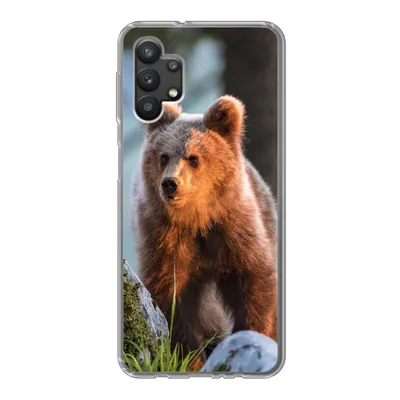 Produktbild von MuchoWow® Handyhülle Schutzhülle Hülle für Samsung Galaxy A32 5G Bär - Braun - Tier Silikon Softcase Handy Hülle - Softcase