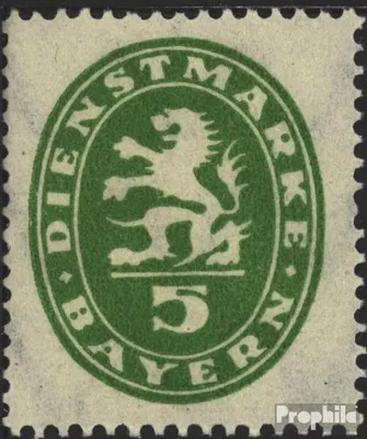 Produktbild von Briefmarken Bayern 1920 Mi D44 mit Falz Abschiedsserie