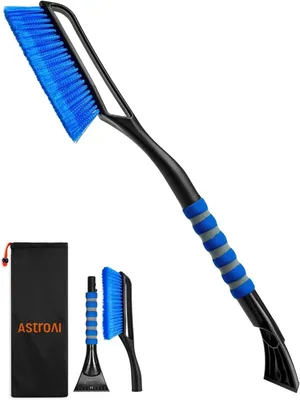 Produktbild von AstroAI 2in1 Auto Reinigungsbürste Eiskratzer Blau 68CM