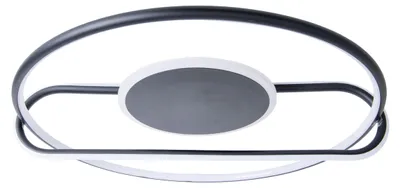 Produktbild von Deckenleuchten - LED Deckenleuchte "BRENDAN" Ø: 54cm, Deckenlampe im Modern Style, aus Metall in schwarz, 13 cm hoch, Ø 54 cm, inkl. LED