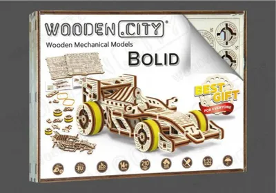 Produktbild von WOODEN CITY 3D-Puzzle Rennwagen Bolid 108 Teile