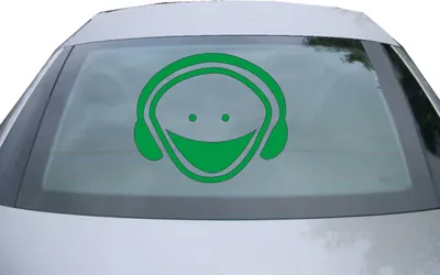 Produktbild von Indigos UG - Aufkleber Heckscheibe & Motorklappe DE2198 - grün - 600x507 mm - Music - Auto Scheiben Fenster Heckklappe Tuning Racing JDM - Die cut