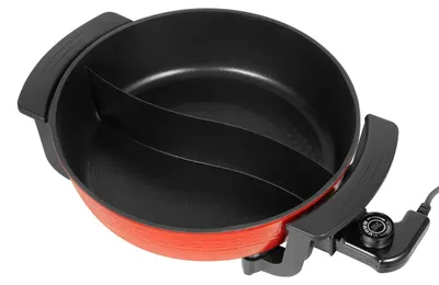Image de Marmite électrique - Cuiseur de table 6 L - 1360 W - 5 niveaux de température - Ø 31 cm - Prise européenne 220 V - Aluminium et verre