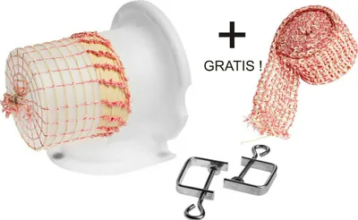 Produktbild von Applikator für Räuchernetze + Räuchernetz Bratennetz Rollbratennetz Schinkennetz