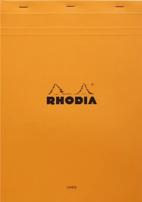 Produktbild von Rhodia 5x Gehefter Notizblock No.18 A4 80 Bl liniert Rand 80g Orange 18600C