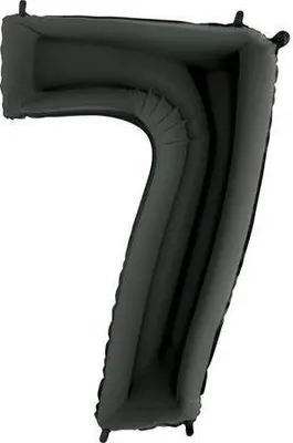 Obrázek produktu pro Nafukovací balónek číslo 7 černý 102cm extra velký