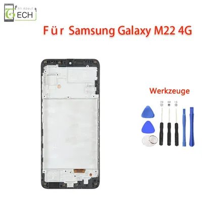 Produktbild von Für Samsung Galaxy M22 2021 M225 LCD (OLED) Display mit Rahmen Bildschirm