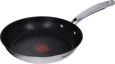 Produktbild von Tefal DUETTO+ G7320434, Rund, Allzweckpfanne, Schwarz, Edelstahl, Titan, 250 °C, Edelstahl