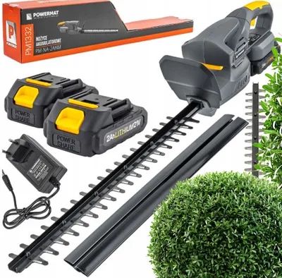 Produktbild von POWERMAT Akku Heckenschere 2x Akku Li-ion 21V 2.0Ah Schnittlänge 41 cm Strauchschere Heckenschnitt Gartenschere