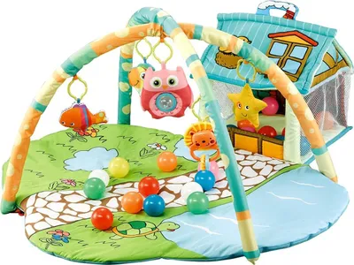 Produktbild von Moni Activity Center Happy Farm JL625-1A, Spielbogen 30 Spielblle, kleines Haus