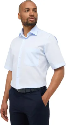 Zdjęcie produktu dla Eterna Comfort Fit jasnoniebieska bawełniana koszulka z krótkim rękawem