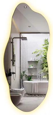 Produktbild von Spiegel mit LED-Licht – LED Wandspiegel – 40x90 cm – Kaltweiß 6500K – Großer Spiegel mit Beleuchtung – Wandspiegel modern