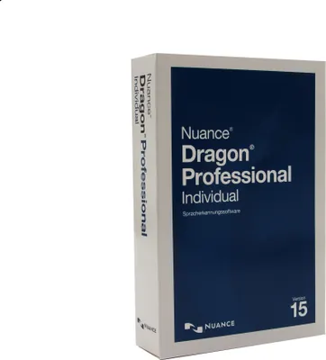 Produktbild von Nuance Dragon v.15.0 Professional Individual - Box-Verpackung - Nicht wertschöpfender Wiederverkäufer - Spracherkennung - Deutsch - Nicht wertschöpfender Wiederverkäufer - DVD-ROM - PC