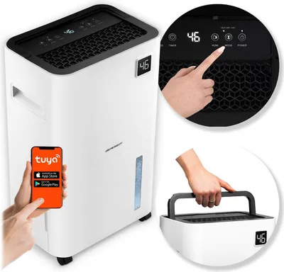 Produktbild von Luftentfeuchter mit WLAN, 20 l/Tag Kapazität, Weiß