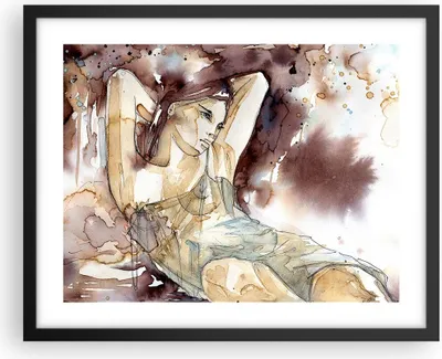 Produktbild von Gerahmtes Poster - Schwarzer Rahmen - Frau Modell - 50x40 cm - Wand Bild - Wanddeko - Wandbilder - Kunstposter - Wandposter - Bilderrahmen - Bilder - Kunstdruck - Wandbild - P2BAA50x40-3552