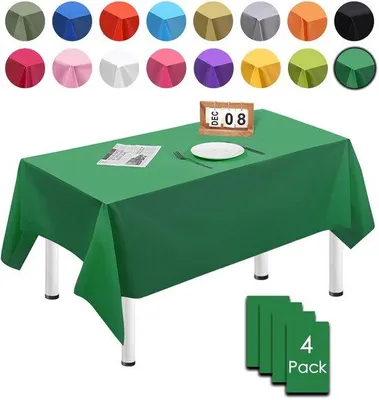 Immagine prodotto di Tovaglie impermeabili 137x274 cm verde scuro, confezione da 4