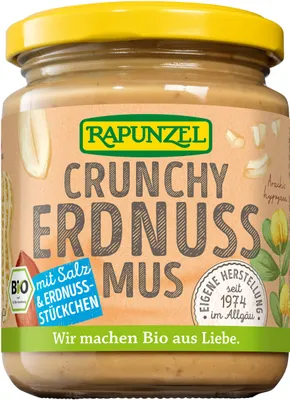 Produktbild von Rapunzel 110300, Nussaufstrich, Erdnuss, 250 g, Erdnüsse, Deutschland, ERDNÜSSE* (99,20%), Meersalz