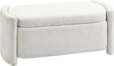 Produktbild von Sitzbank Mit Stauraum Flurbank Schuhbank gepolstert Creme Beige Beige