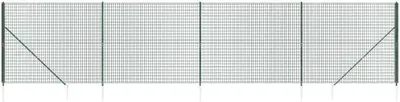 Produktbild von Grüner Maschendrahtzaun mit Bodenhülsen für Garten, Außenbereiche, Terrassen und Zäune, 2,2x10 m