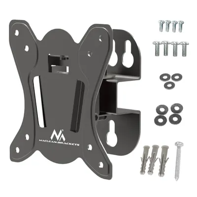 Produktbild von Maclean MC-415 TV-Monitor-Wandhalterung 13"-32" 30kg Neigen Drehen max. VESA 100x100 30kg Schwarz Slim Universal Pulverbeschichtet