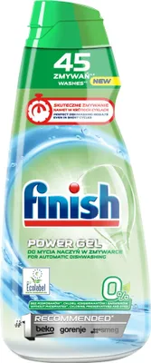 Obrázek produktu pro Finish Power Gel pro myčky nádobí 0 % 900 ml