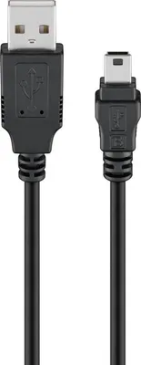Produktbild von USB-A-auf-Mini-B-Kabel, 1,5 m, schwarz