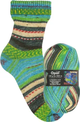 Produktbild von Opal In Variation nach Hundertwasser Werken 100 g Pullover- & Sockenwolle 425 m Farbe 1432 - Der Blaue Mond