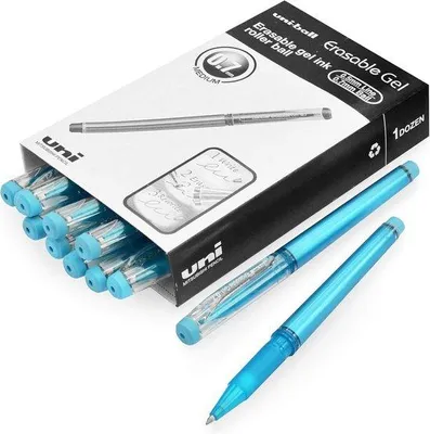 Produktbild von Famanu Gelstifte Ausradierbar - Verbesserte Tinte - 0,7 mm Spitze - Himmelblau