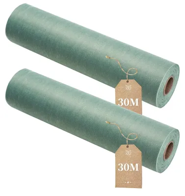 Produktbild von 2 Rollen Vliesstoff Tischläufer - Eukalyptusgrün für Tischdekoration (30 cm x 30 m)
