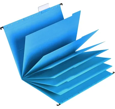 Produktbild von Falken Projekt-/Personalmappe UniReg DIN A4, 230g/qm Kraftkarton, 6 Trennblätter, seitlich offen, blau