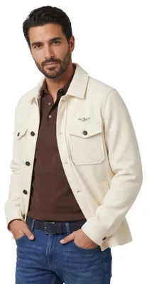 Produktbild von Aeronautica Militare Overshirt cremefarbig normale Passform Polyester