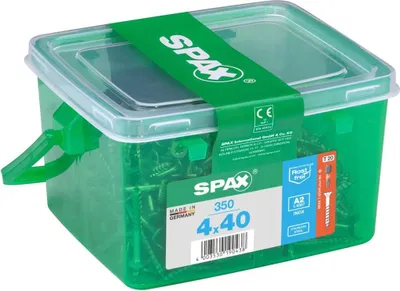 Immagine prodotto di Vite universale SPAX in acciaio inox A2, 4x40 mm, 350 pezzi, 4197000400409