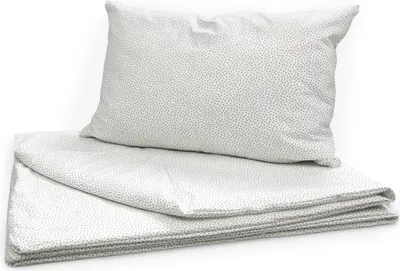 Produktbild von Amilian Babybettwäsche Set 7-teilig – Bettwäsche 100x135 cm, Kissen 40x60, Himmel, Nestchen – für Babybett/Gitterbett – Komplettset für Neugeborene