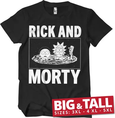 Produktbild von Rick And Morty Big & Tall T-Shirt - 4XL - Black