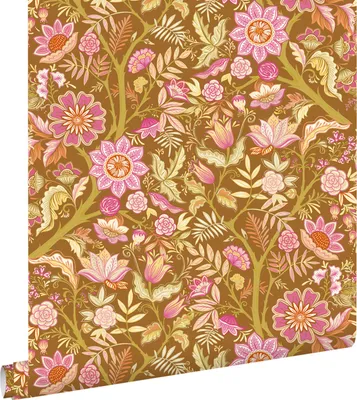 Zdjęcie produktu dla ESTAhome Tapeta zabytkowe kwiaty zielonymIfuksji różu 50 x 900 cm