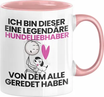 Produktbild von Hundeliebhaber Geschenk Tasse Lustige Geschenkidee Geburtstag für Hundeliebhaber Ich Bin Dieser Legendäre Hundeliebhaber Von Dem Alle Geredet Haben Kaffee-Becher (Rosa)