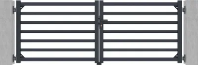 Produktbild von Doppelflügeltor aus Aluminium 3m ANTELAO H.110cm grau