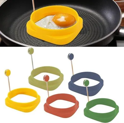 Immagine prodotto di Set da 5 stampi per uova al tegamino, stampo per frittelle, stampo per uova al tegamino, stampo per uova al tegamino, stampo per uova, a comando manuale.